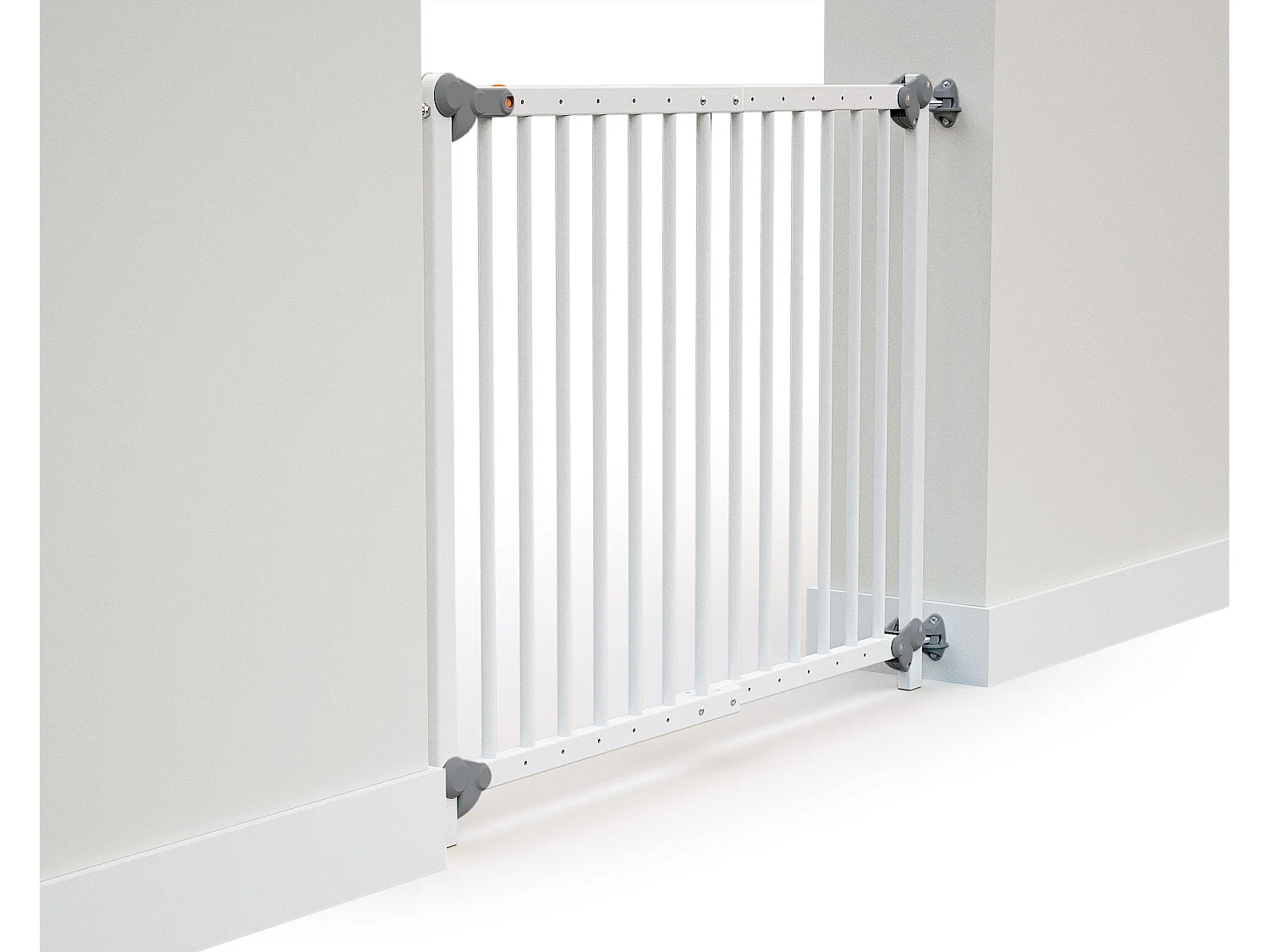 Barreira de segurança extensível de madeira Branco 110 cm LOKEE