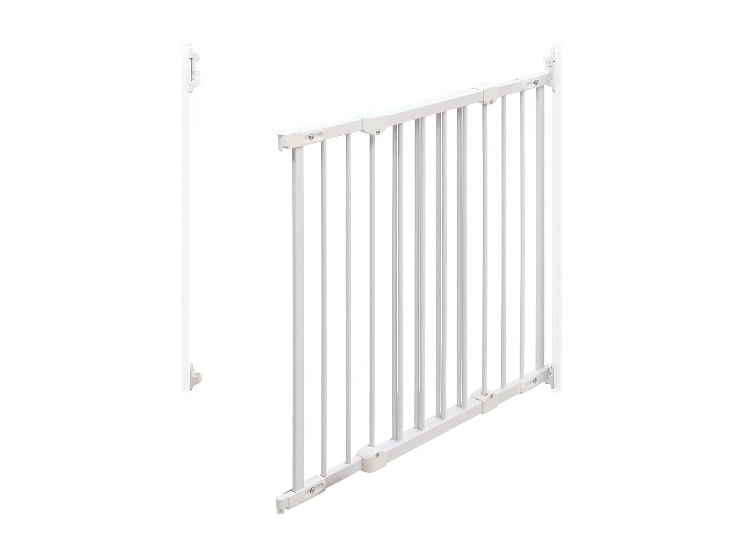 Porta de segurança para bebés de aço Branco