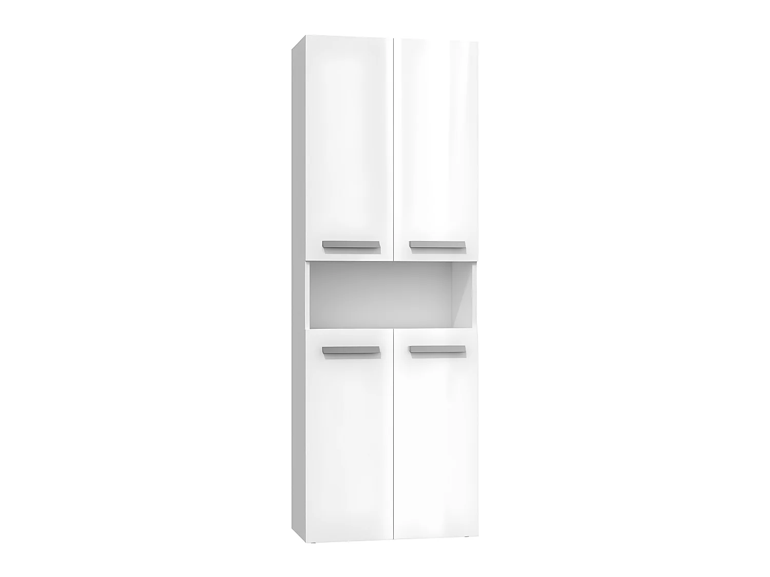 GLAZE | Mueble de baño con puerta + cesta | Estilo moderno | Dimensiones: 174x60x30cm | columna de baño