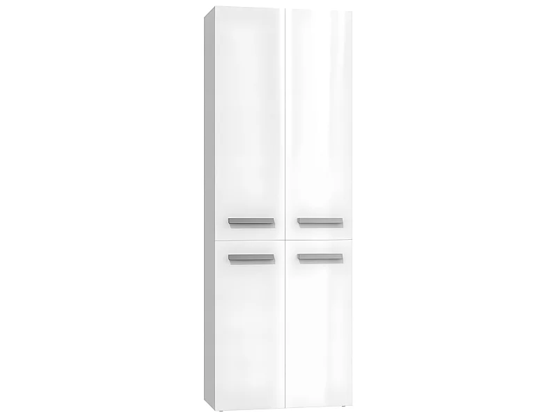 ELLOS | Mobile bagno con due cesti | Maniglie minimaliste | Dimensioni: 174x60x30 | Colonna di archiviazione