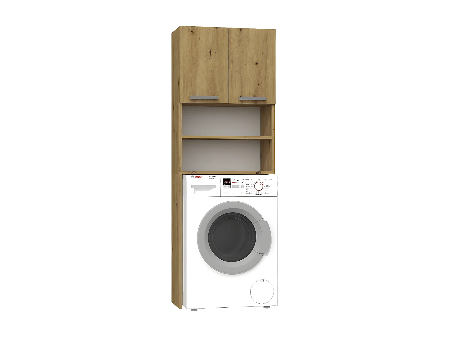 COMO - Mobile per lavatrice - 64x183x30cm - Ripostiglio zona lavanderia per bagno lavatrice - Stile moderno