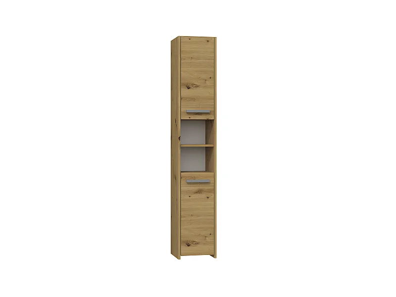 CDF Badschrank S30 | Farbe: Eiche Artisan | Moderner Badezimmerschrank | Ablagefläche | Geräumige Einlegeböden | Türen | Einfache Montage