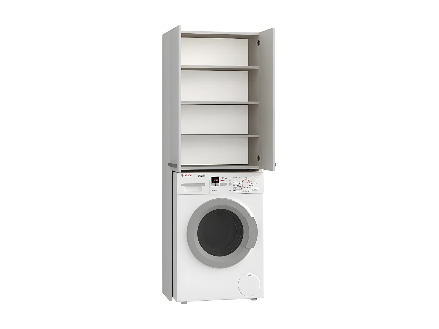 COMO - Mueble para lavadora de estilo moderno - 183x64x30 - 2 puertas+4 baldas