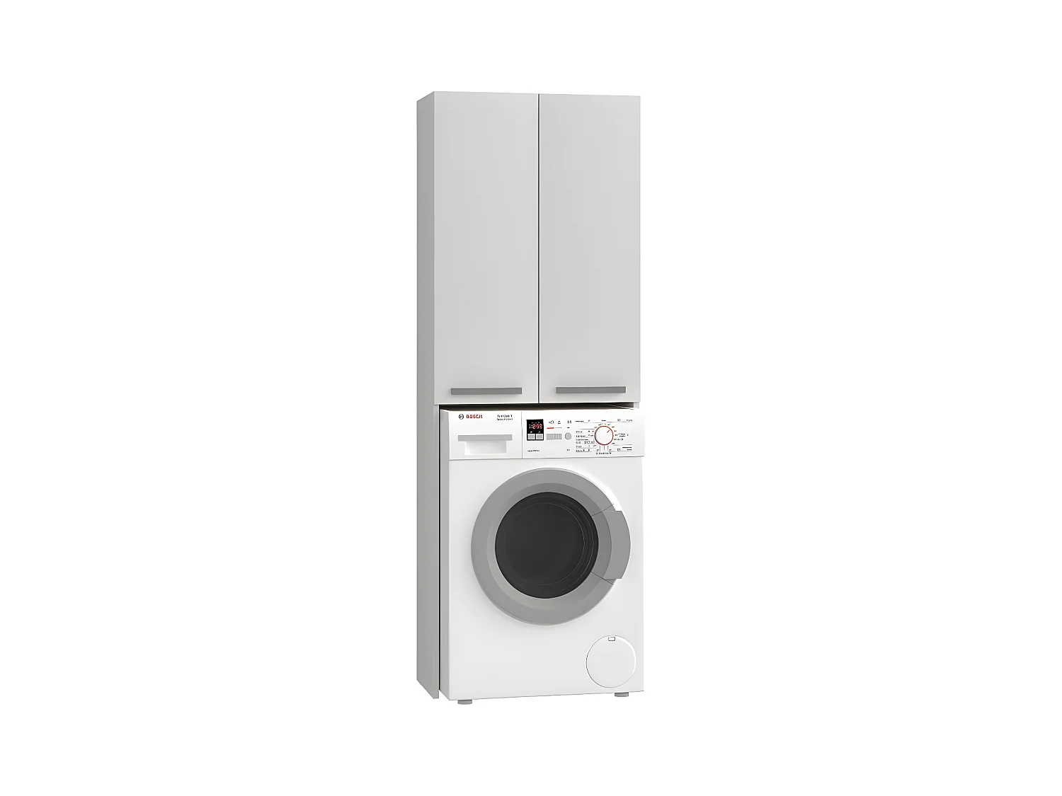 COMO - Meuble pour machine à laver style moderne - 183x64x30 - 2 portes+4 étagères
