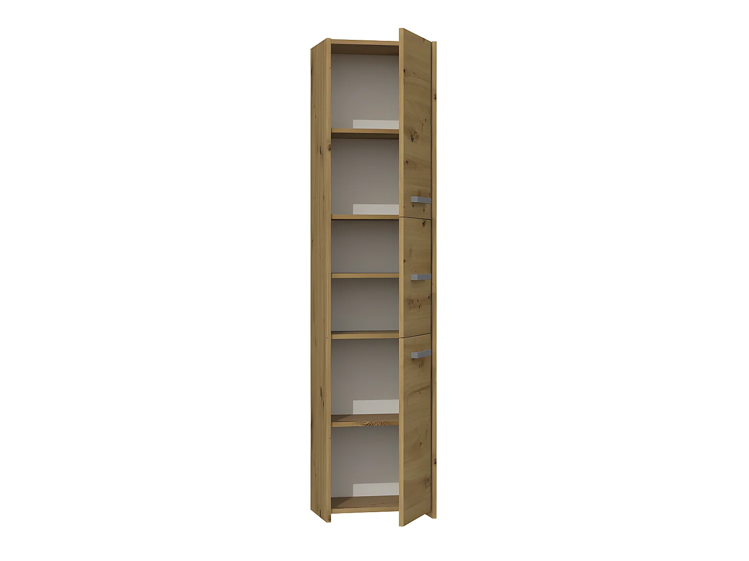 CDF Badschrank S43 | Farbe: Eiche Artisan | Moderner Badezimmerschrank | Ablagefläche | Geräumige Einlegeböden | Türen | Einfache Montage