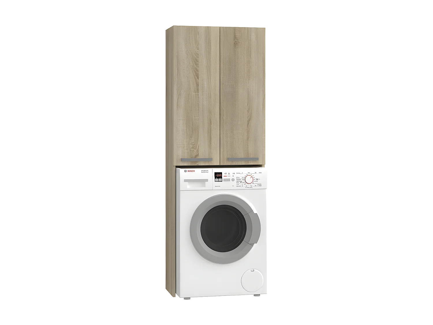 COMO - Meuble pour machine à laver style moderne - 183x64x30 - 2 portes+4 étagères