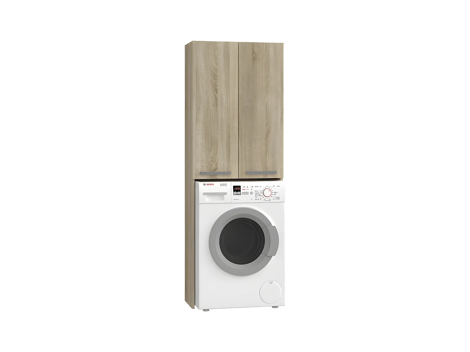 COMO - Meuble pour machine à laver style moderne - 183x64x30 - 2 portes+4 étagères