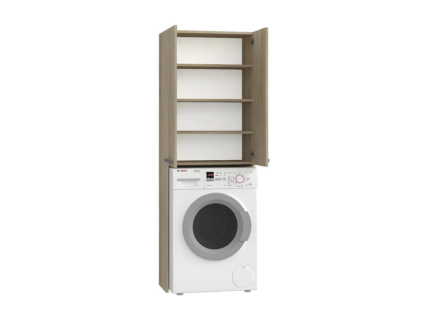 COMO - Mueble para lavadora de estilo moderno - 183x64x30 - 2 puertas+4 baldas