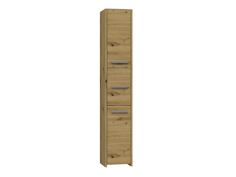 CDF Badschrank S33 | Farbe: Eiche Artisan | Moderner Badezimmerschrank | Ablagefläche | Geräumige Einlegeböden | Türen | Einfache Montage