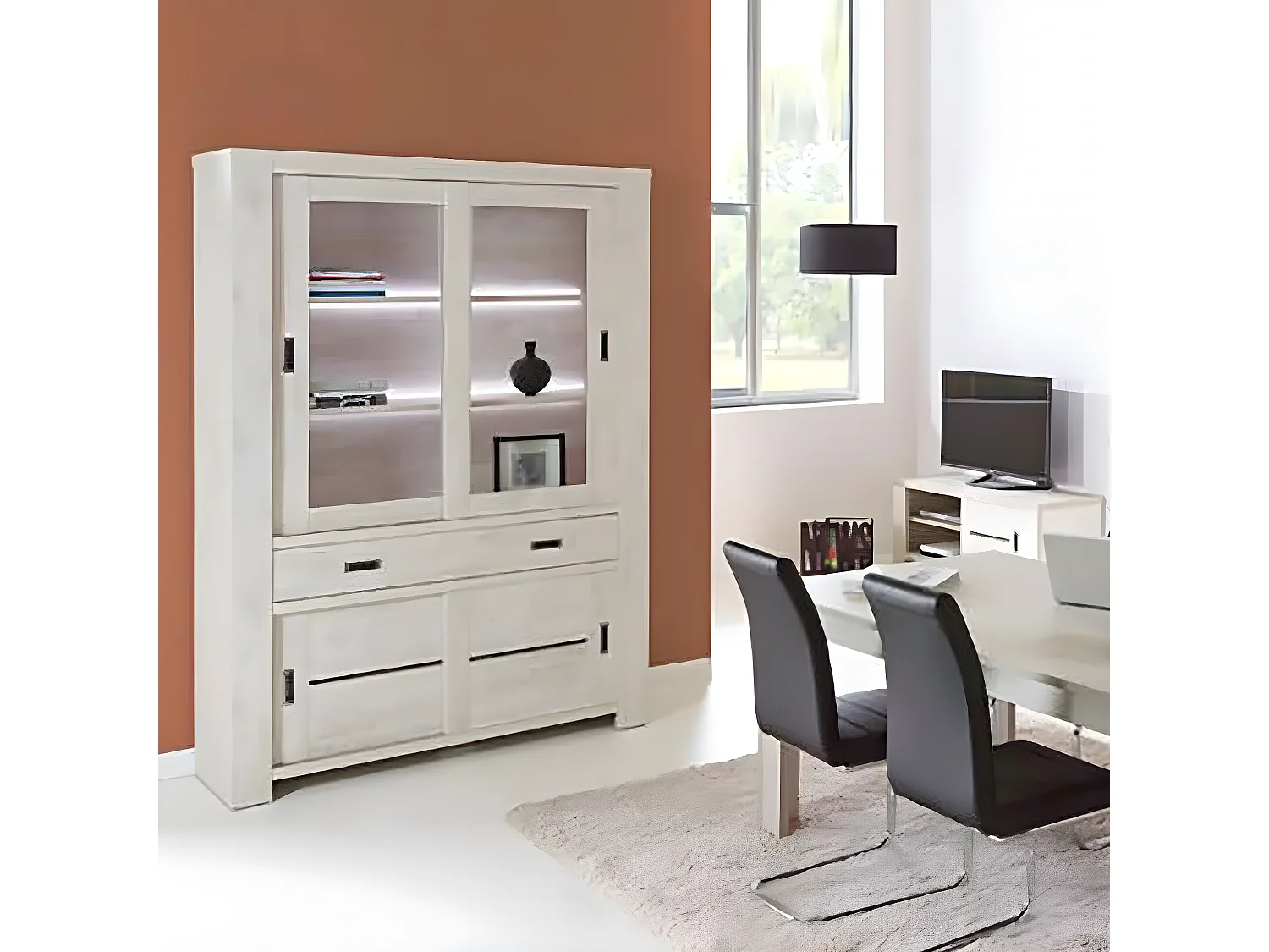 WILFRIED - Vitrine 4 Portes 1 Tiroir