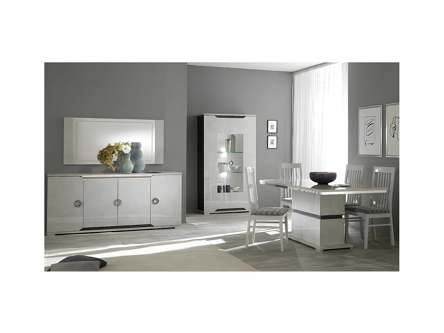 BRISE - Vitrine 2 Portes avec Led