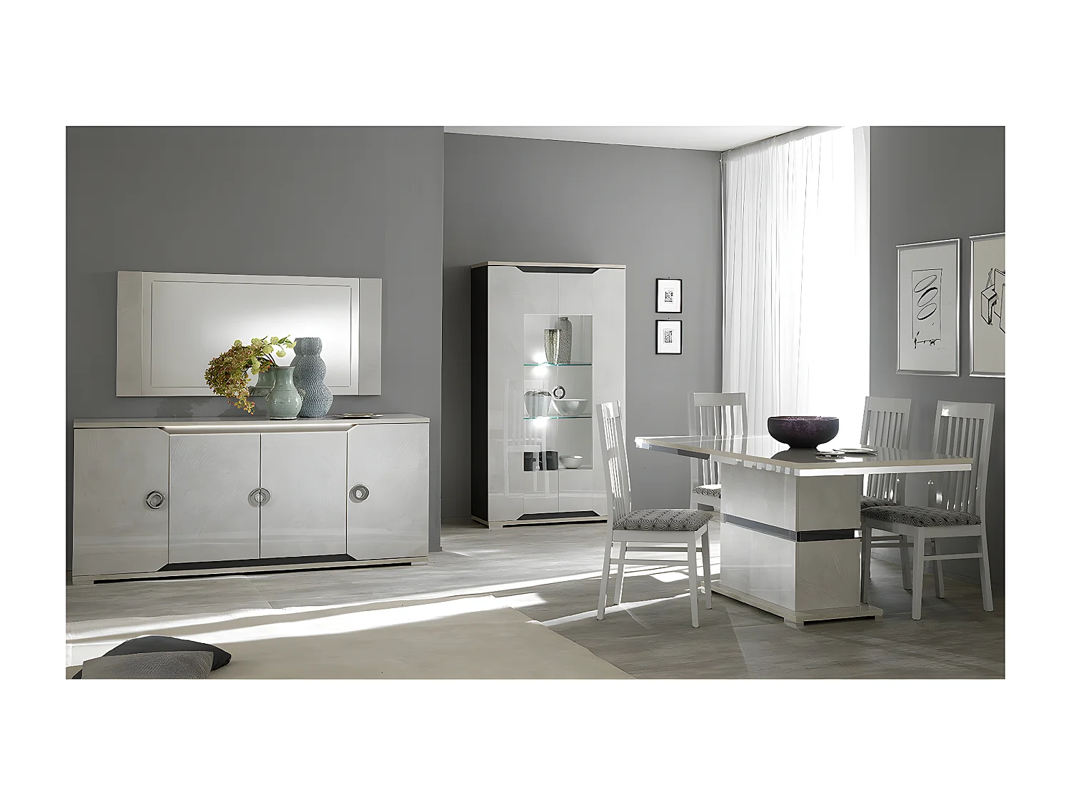 BRISE - Vitrine 2 Portes avec Led