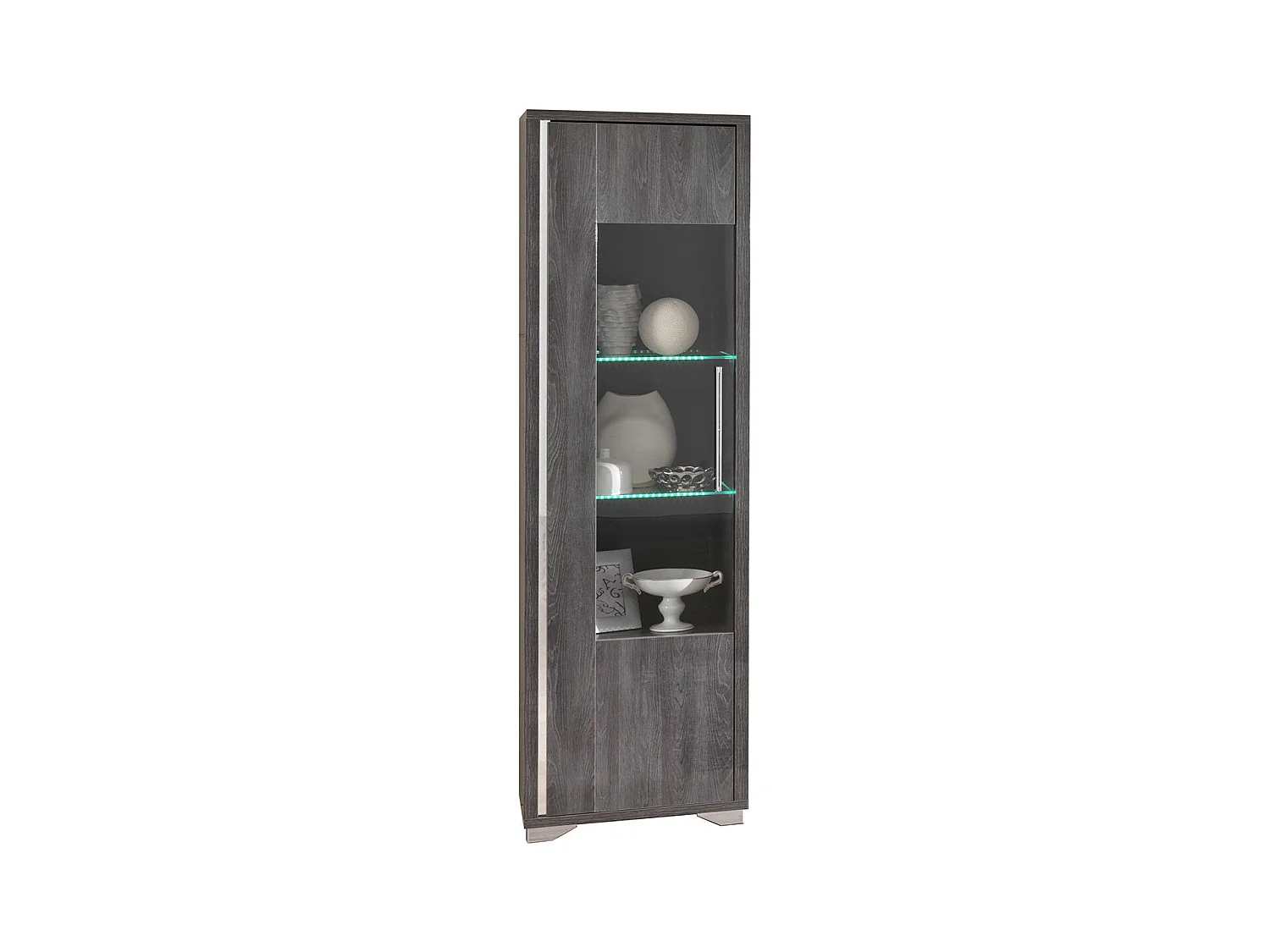 DAISY - Vitrine 1 Porte Gauche avec Eclairage Led