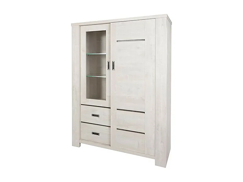 WILFRIED - Vitrine 2 Portes 2 Tiroirs