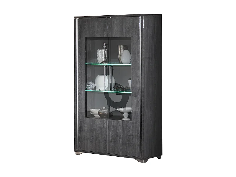 DAISY - Vitrine 2 Portes avec Eclairage Led