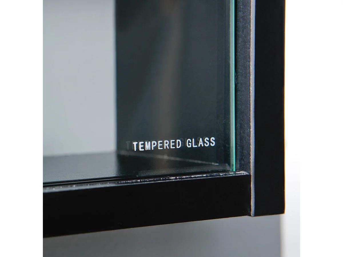 COLLECT N&B - Vitrine Murale 5 Compartiments Noire et Blanche