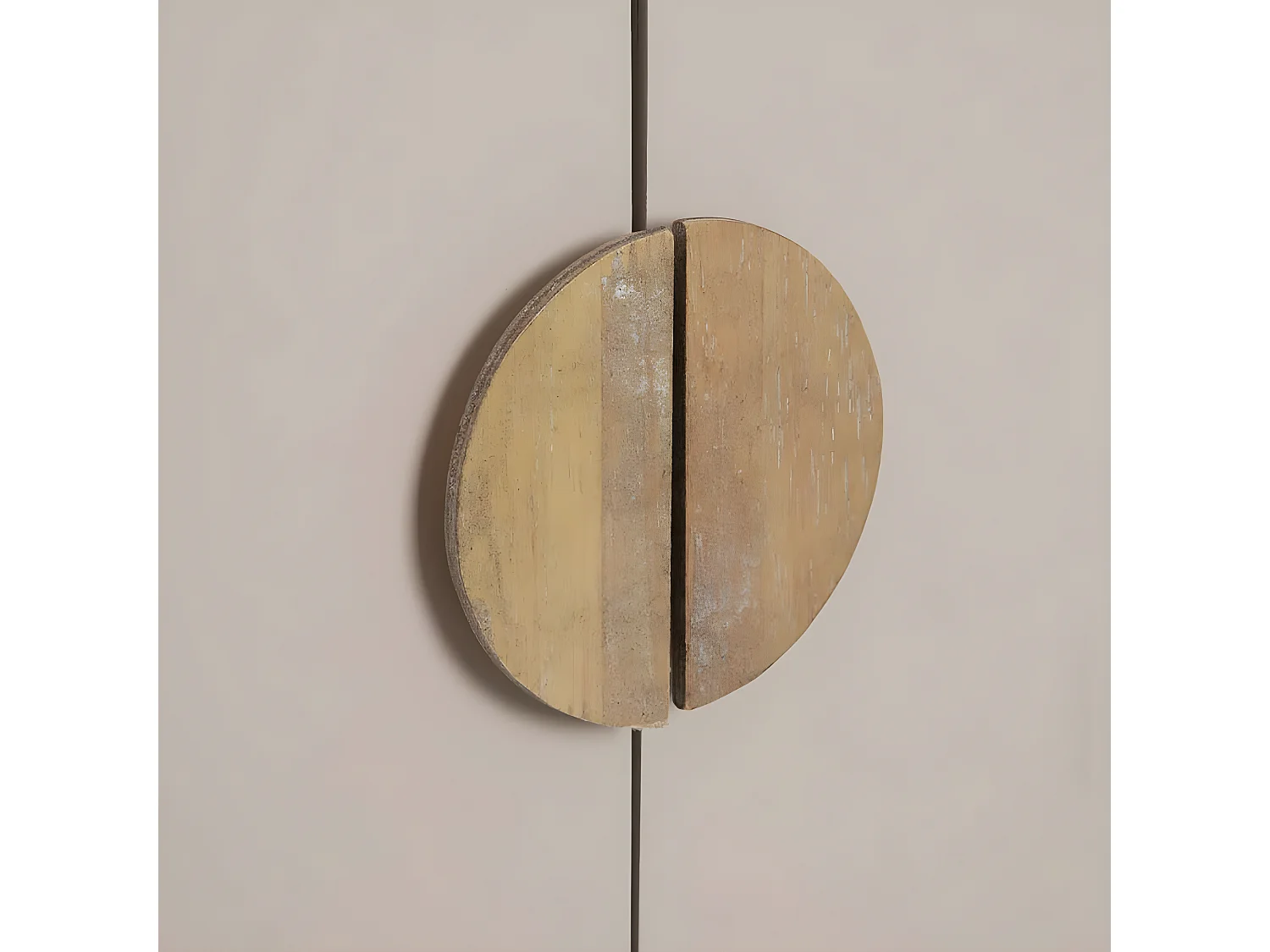 MYSTIC - Meuble 2 Portes 3 Tiroirs en Paulownia et MDF