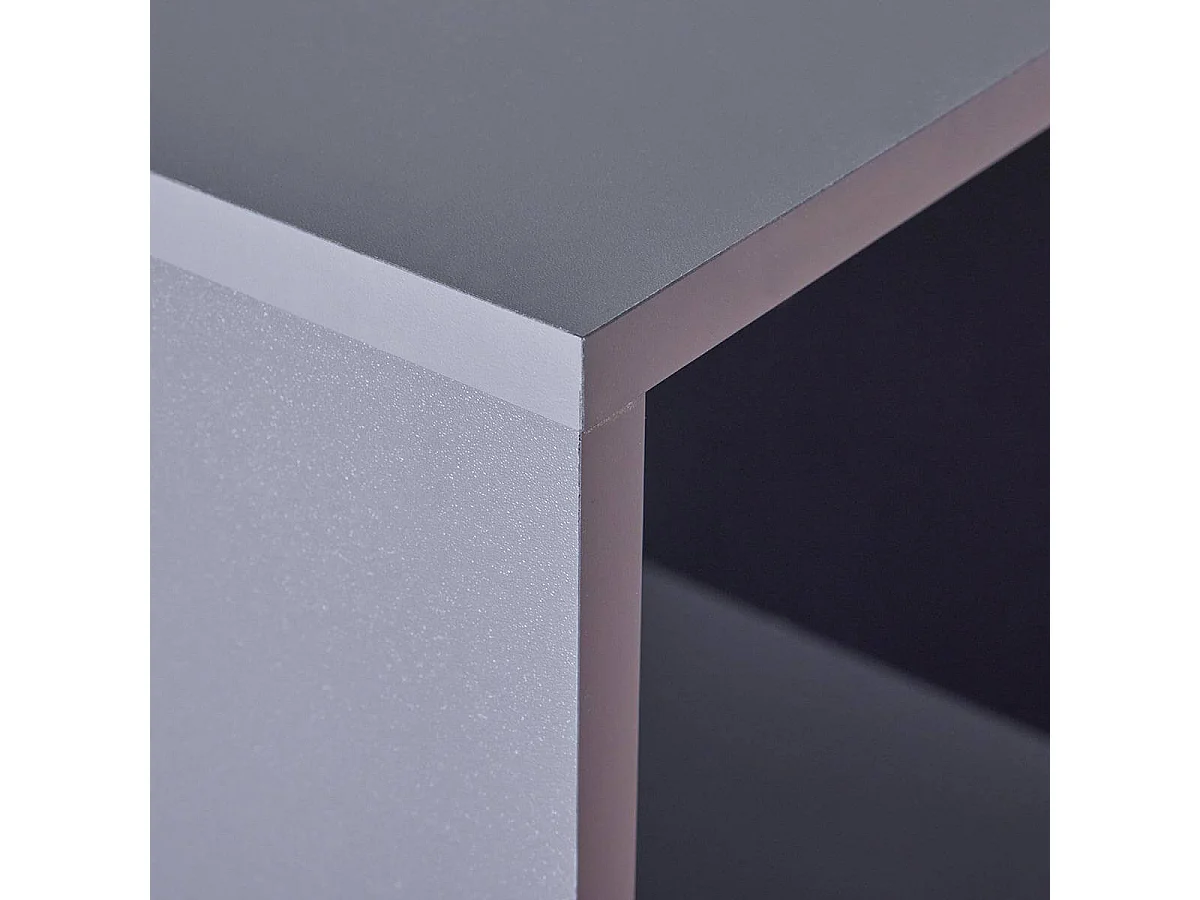 OPHELY - Meuble 5 Portes 5 Niches Anthracite et Effet Bois