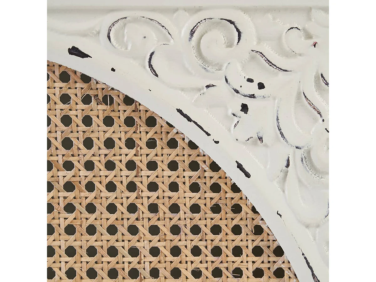 RONY - Meuble d'Entrée 2 Portes 1 Tiroir Finition Cannage