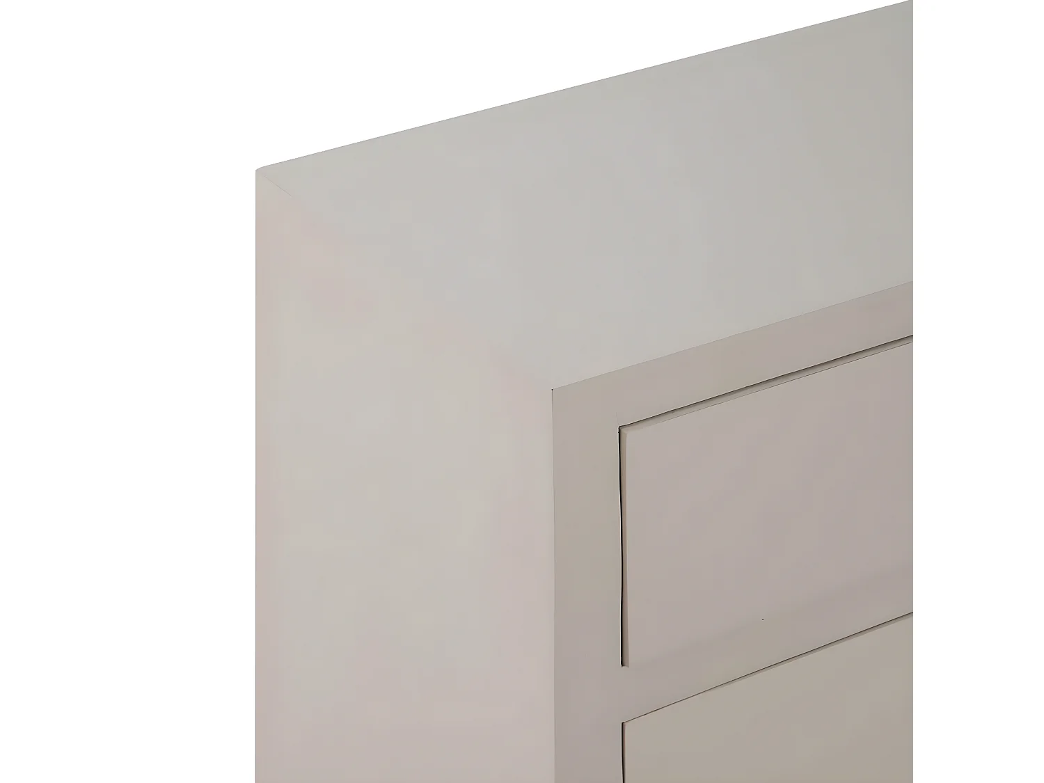 MYSTIC - Meuble Rangement 2 Portes 2 Tiroirs en Paulownia et MDF