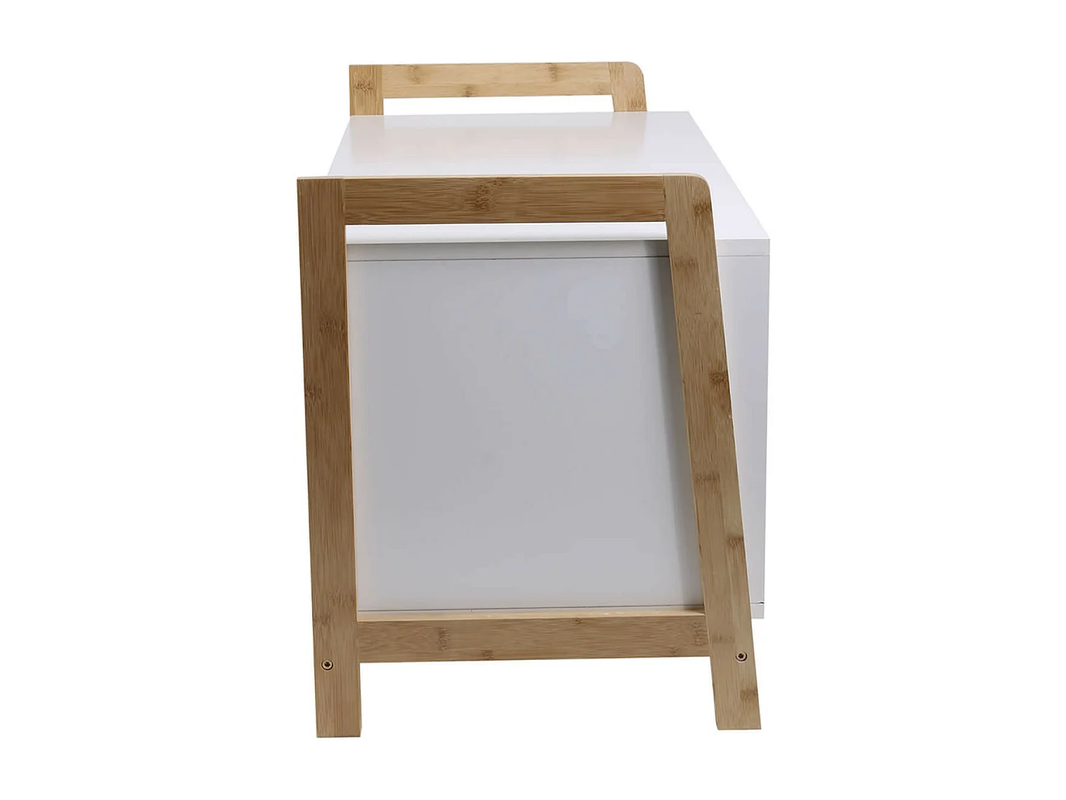 TARNBY - Meuble de Rangement Naturel et Blanc