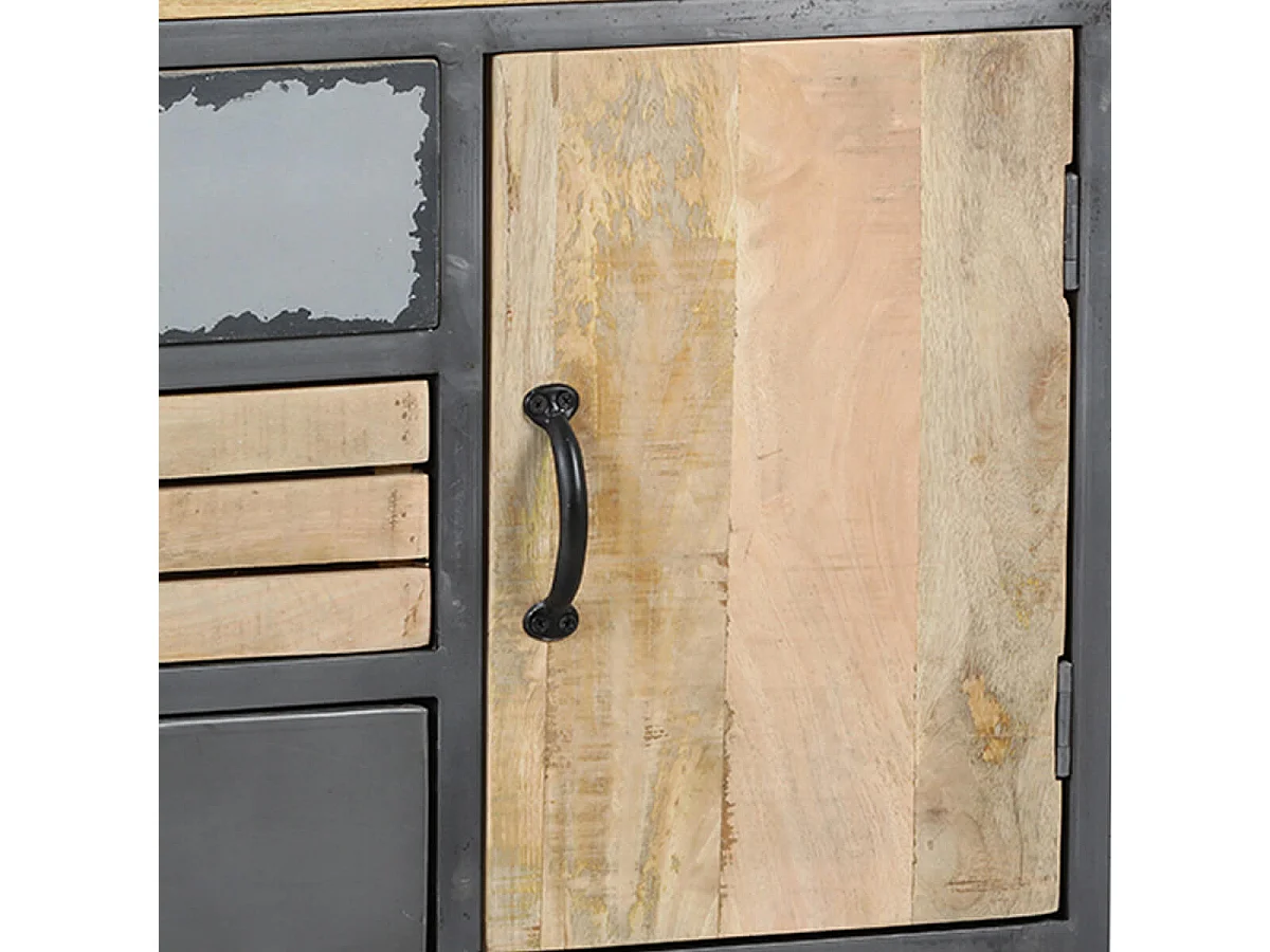 STAHL - Meuble de Rangement 1 Porte 4 Tiroirs