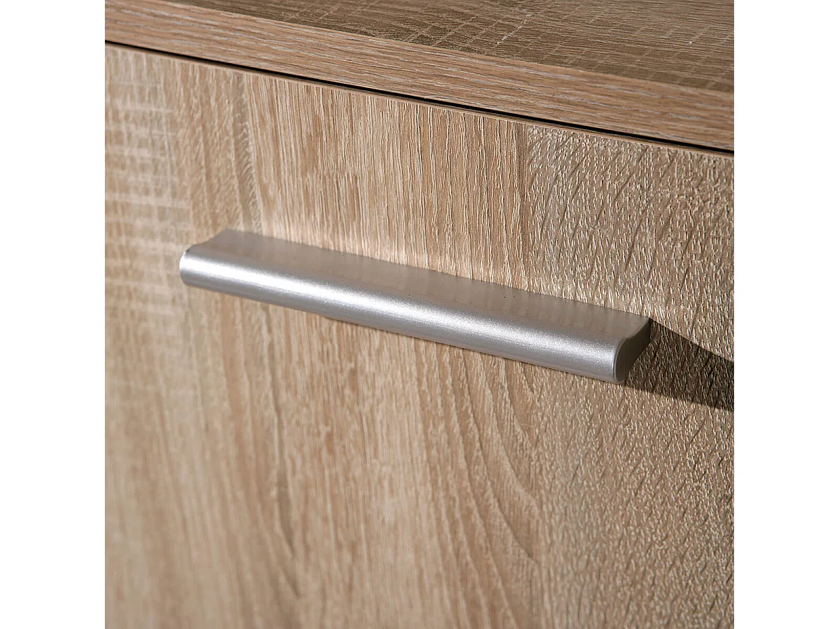 LIST - Meuble de Rangement 6 Portes Aspect Bois