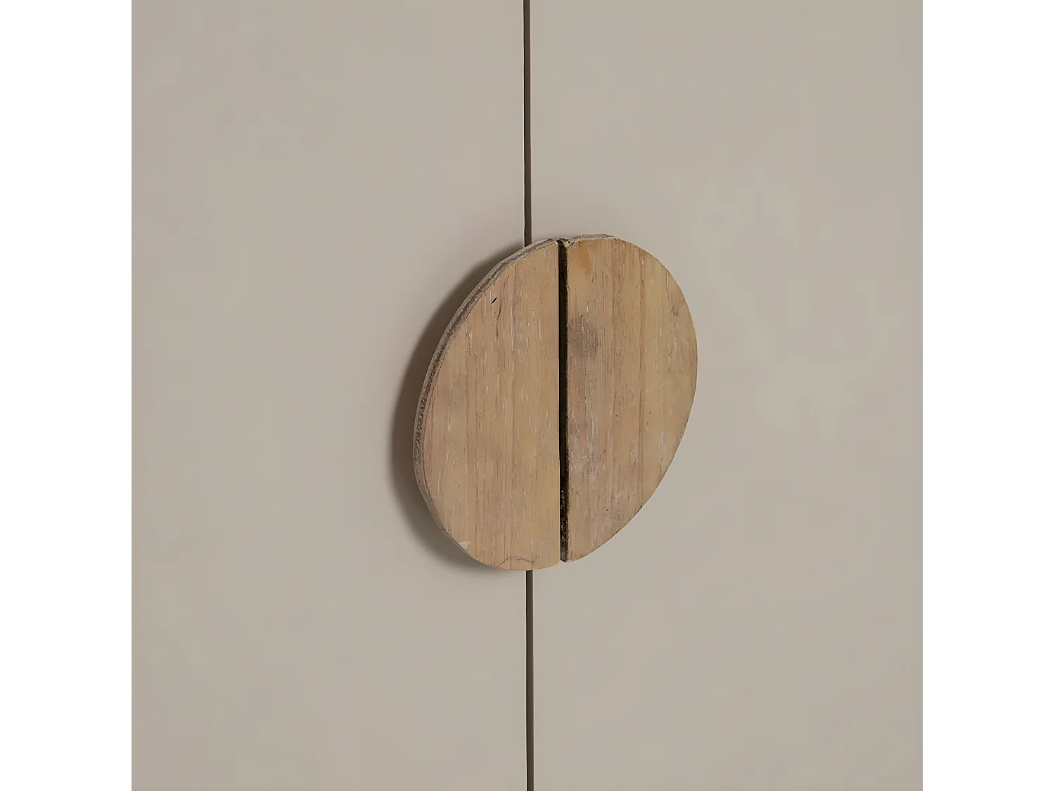 MYSTIC - Meuble Rangement 2 Portes 6 Tiroirs en Paulownia et MDF