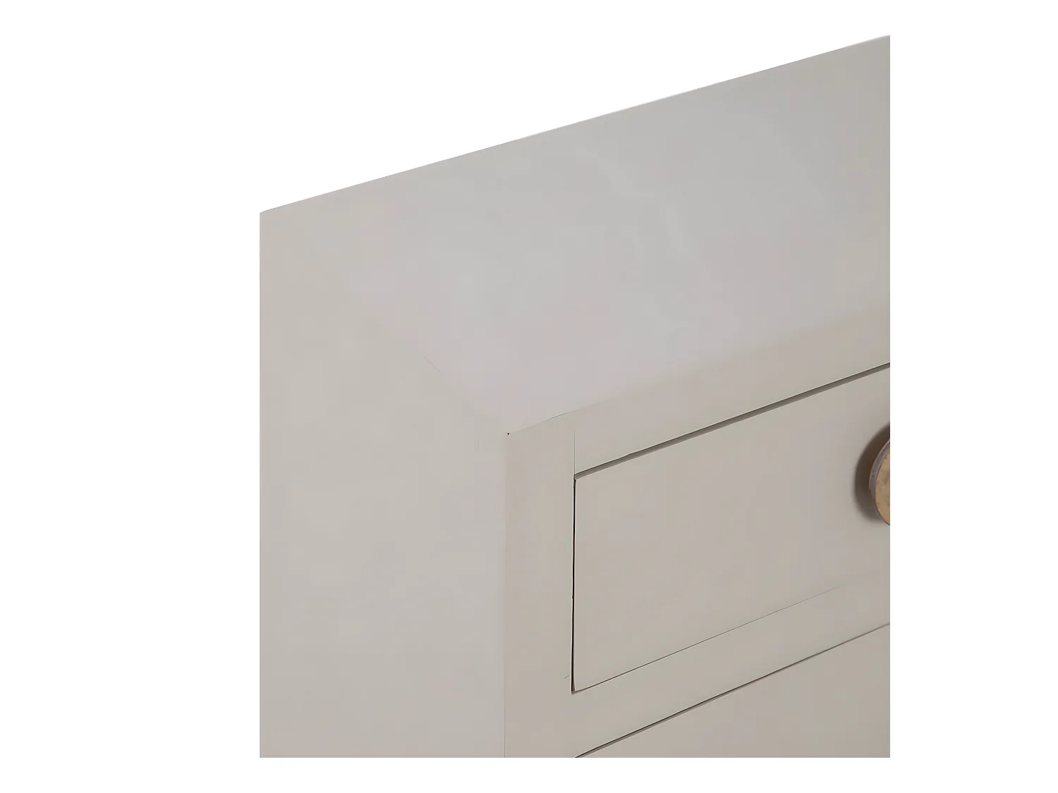 MYSTIC - Meuble Rangement 2 Portes 1 Tiroir en Paulownia et MDF