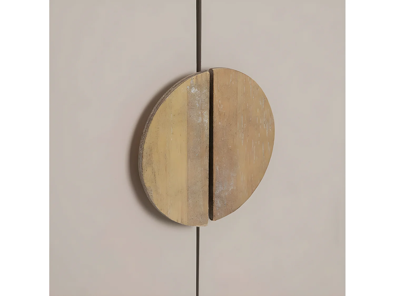 MYSTIC - Meuble Rangement 2 Portes en Paulownia et MDF