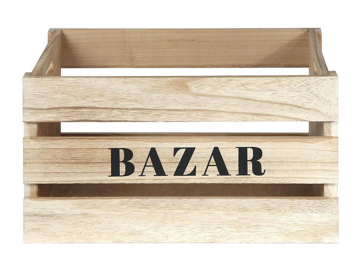 BAZAR - Lot de 3 Cagettes Gigognes Naturelles