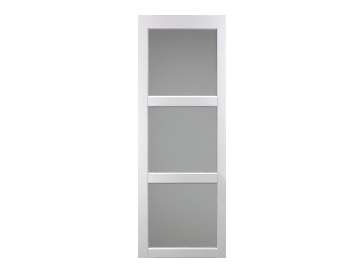 Porte Coulissante Kenya Blanc Vitree H204 X L83 Gd Menuiseries
