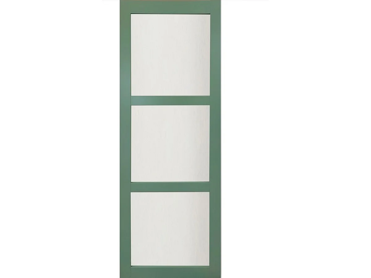 Porte Coulissante Vert Ral 6021 Vitree H204 X L83 Gd Menuiseries