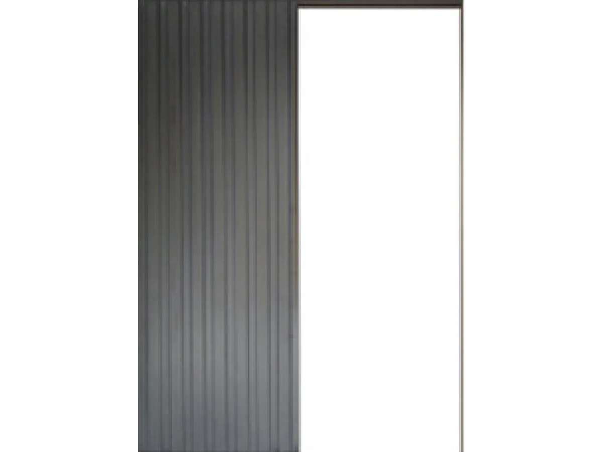 Puerta corredera de ayous de 2 paneles, 1 acristalamiento H204 x L73 cm, empotrada, kit de acabado Gd Menuiseries