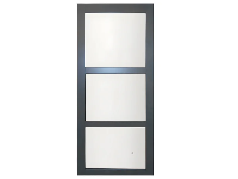 Porte Coulissante Blakeria Ral 7016 Vitree H204 X L73 Gd Menuiseries