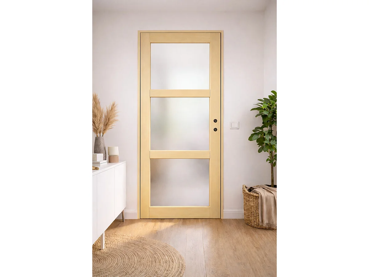 Bloc Porte Ayous Vitrée H204 X L73 Cm Côte Tableau P.gauche Gd Menuiseries