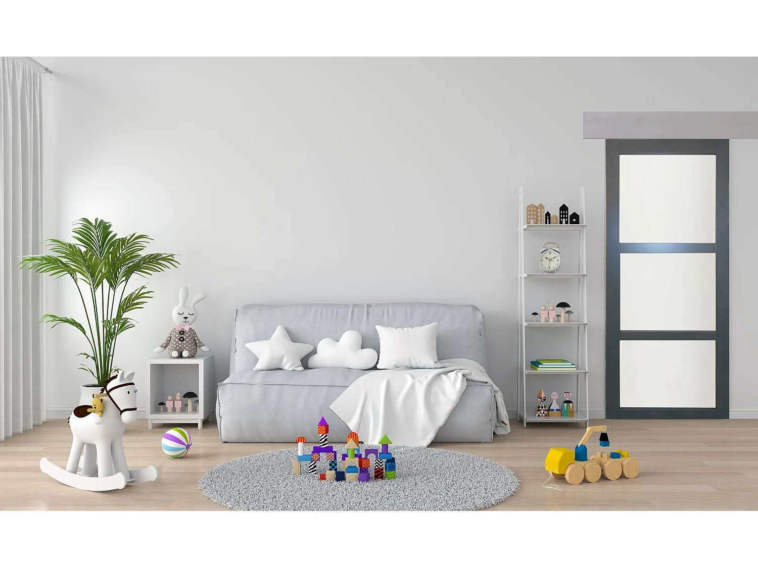 Porte Coulissante Blakeria Ral7016 Vitree H204 X L83 + Rail Alu Et Coquilles Gd Menuiseries