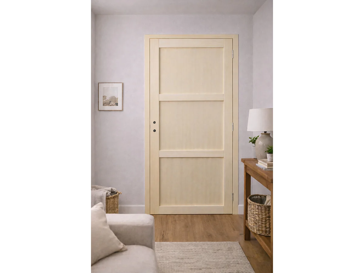 Bloc Porte Ayous 3 Panneaux H204 X L83 Cm Côte Tableau P.gauche Gd Menuiseries