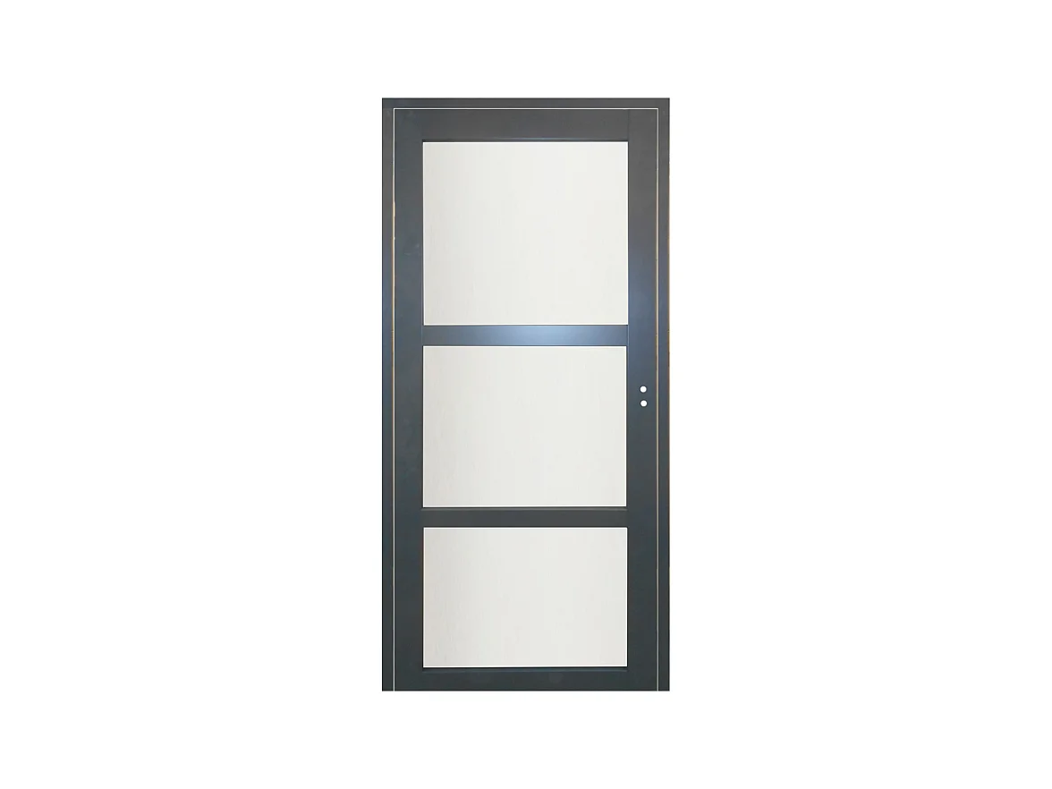 Bloc Porte Blakeria Ral7016 Vitree H204 X L73 Poussant Gauche Cotes Tableau Gd Menuiseries