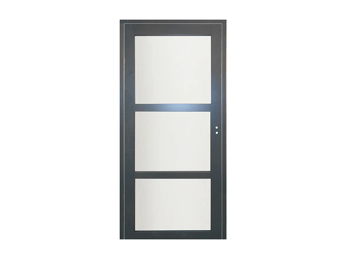 Bloc Porte Blakeria Ral7016 Vitree H204 X L73 Poussant Gauche Cotes Tableau Gd Menuiseries