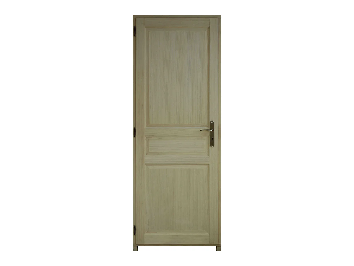 Bloc Porte Paulownia Plein Traverse Droit H204 X L63 Cotes Tableau Poussant Droit Gd Menuiseries