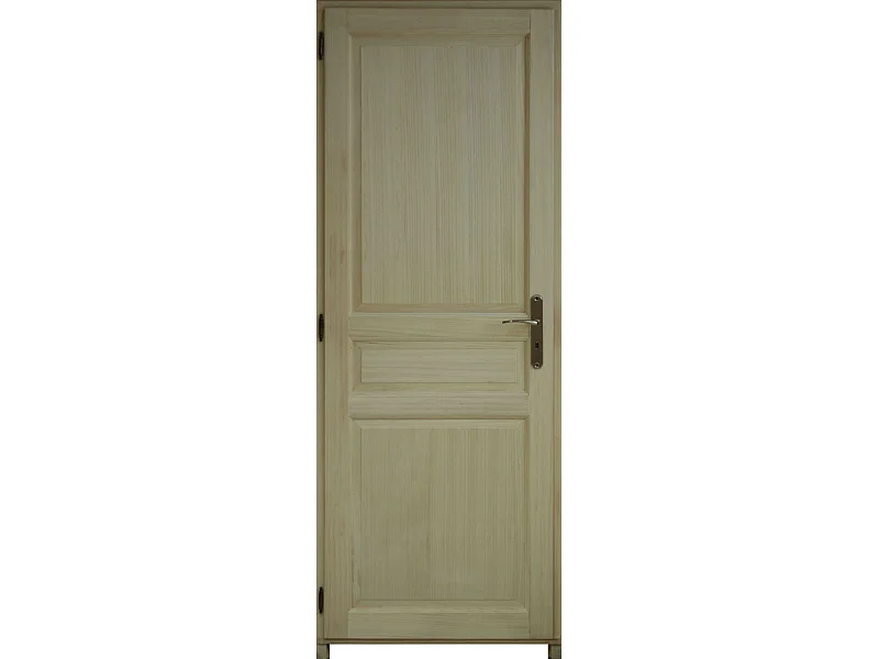 Bloc Porte Paulownia Plein Traverse Droit H204 X L63 Cotes Tableau Poussant Droit Gd Menuiseries