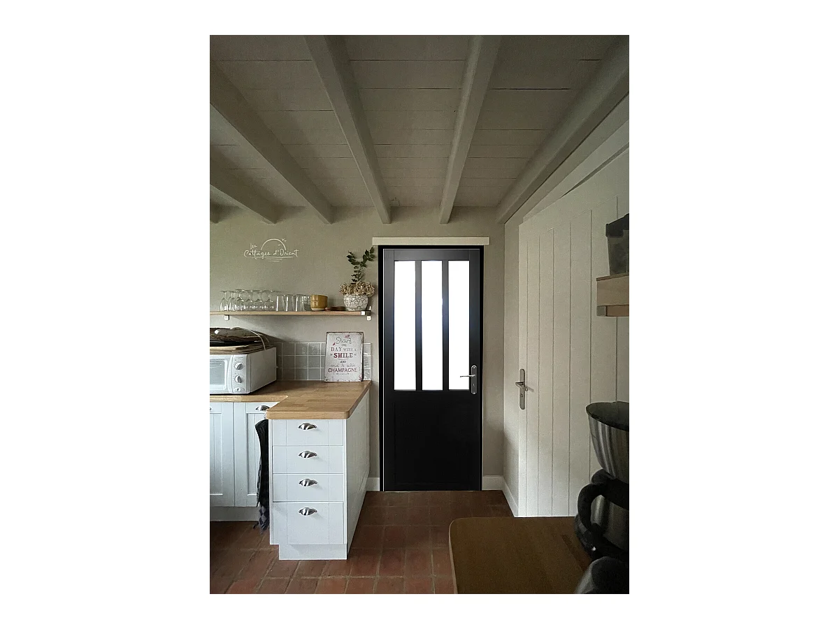 Bloc Porte Atelier Noir H204 X L73 Poussant Gauche Cotes Tableau Gd Menuiseries