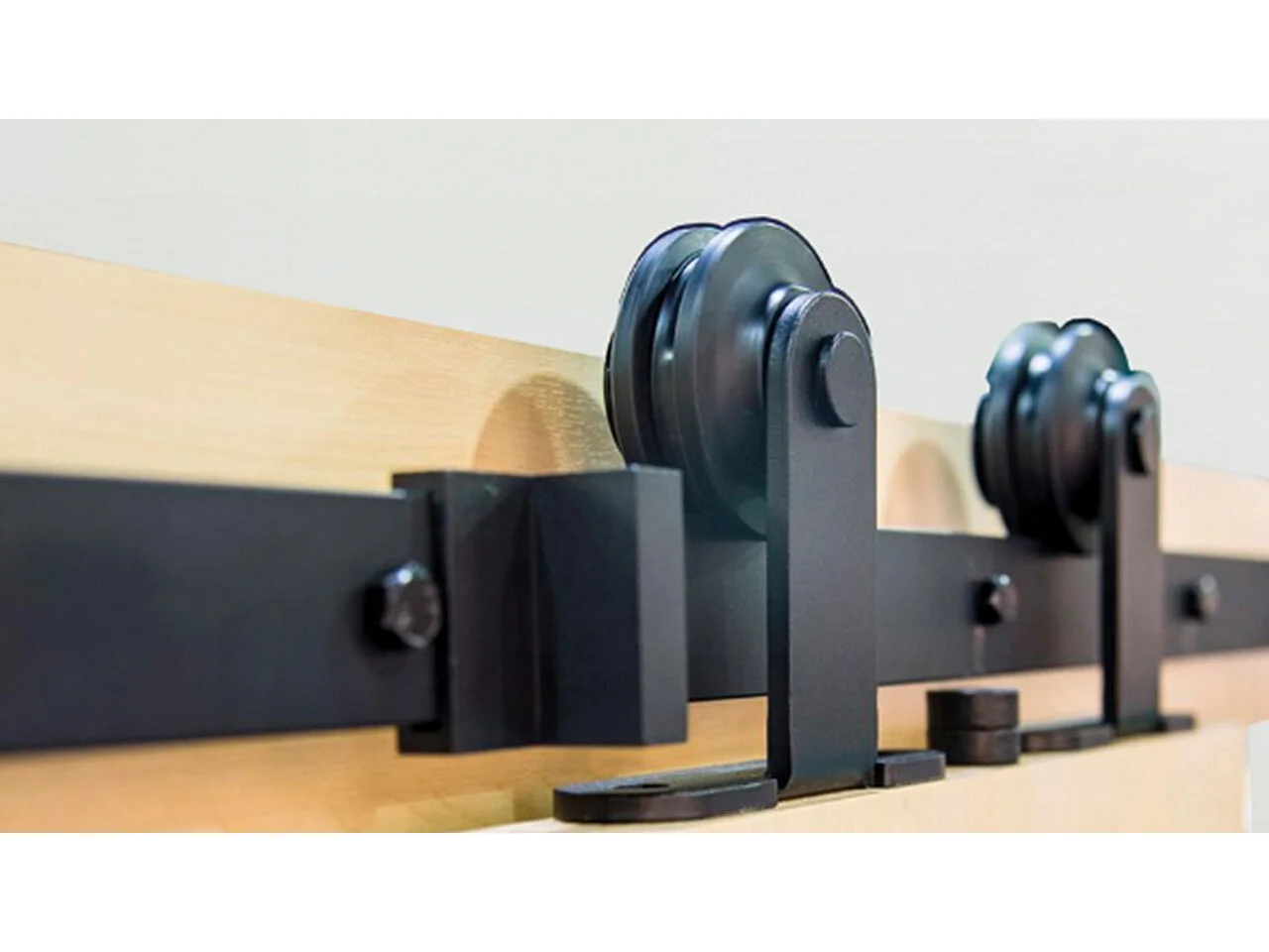 Porte Coulissante Greyria Gris Clair Ral7035 Vitree H204 X L83 + Rail A  Roulettes Noir Gd Menuiseries