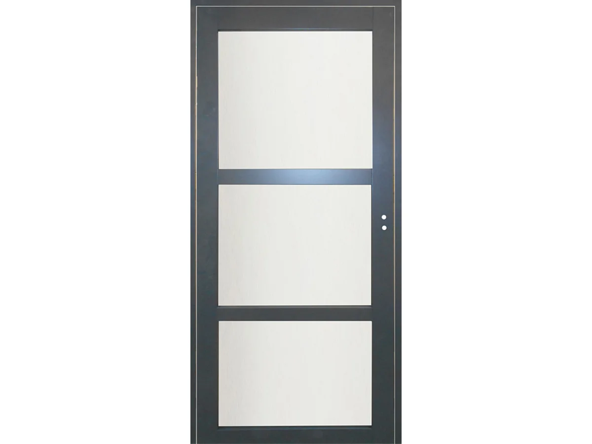 Bloc Porte Blakeria Gris Anthr Vitrée H204 X L83 Cm Côte Tableau P.gauche Gd Menuiseries