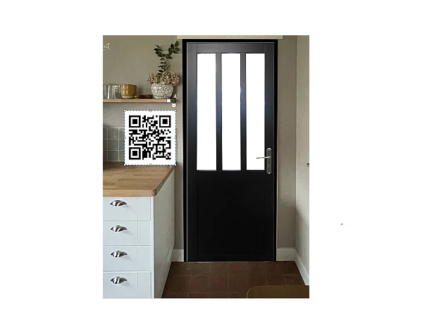 Bloc Porte Atelier Noir H204 X L73 Poussant Droite Cotes Tableau Gd Menuiseries