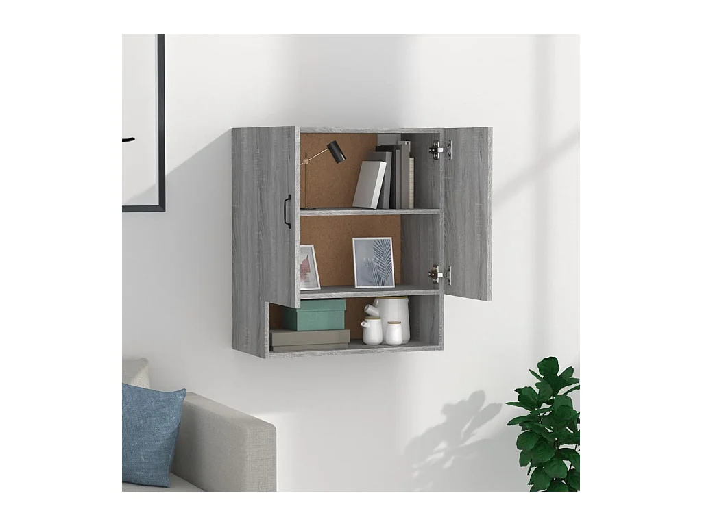 Armário parede 60x31x70 cm madeira processada cinzento sonoma PT641290