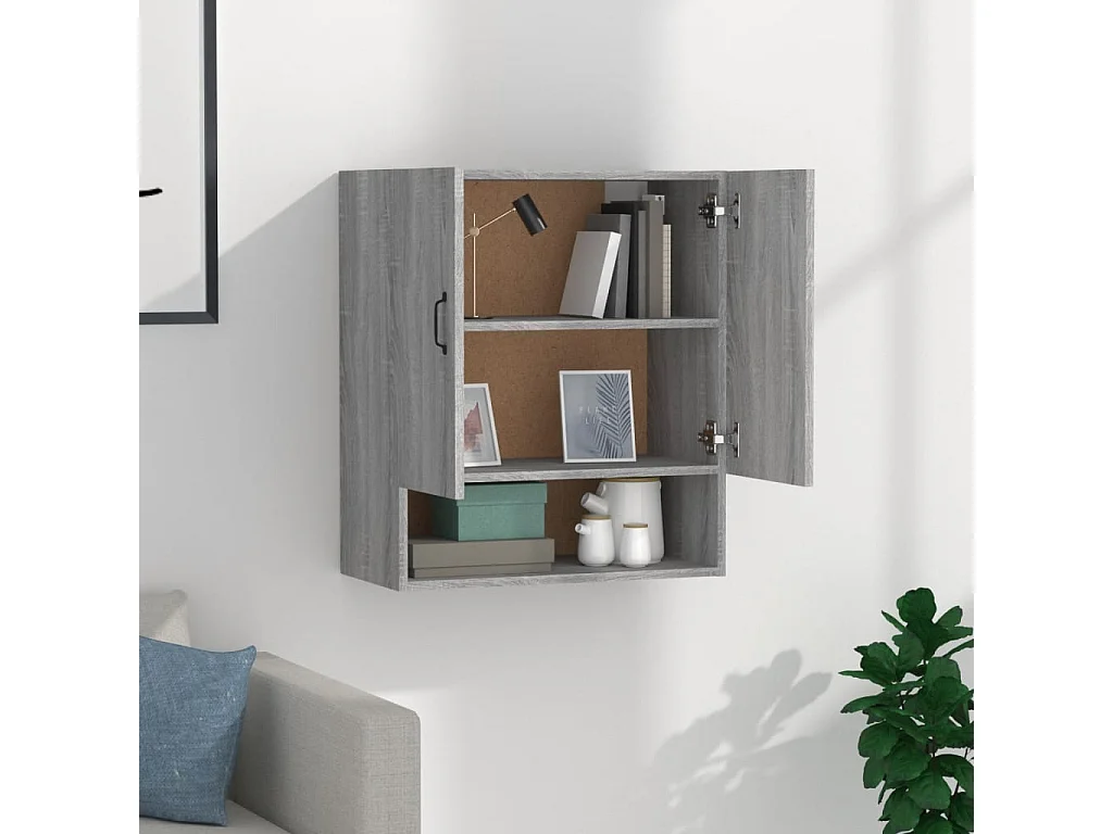 Armoire murale Sonoma gris 60x31x70 cm Bois d'ingénierie OLA3324