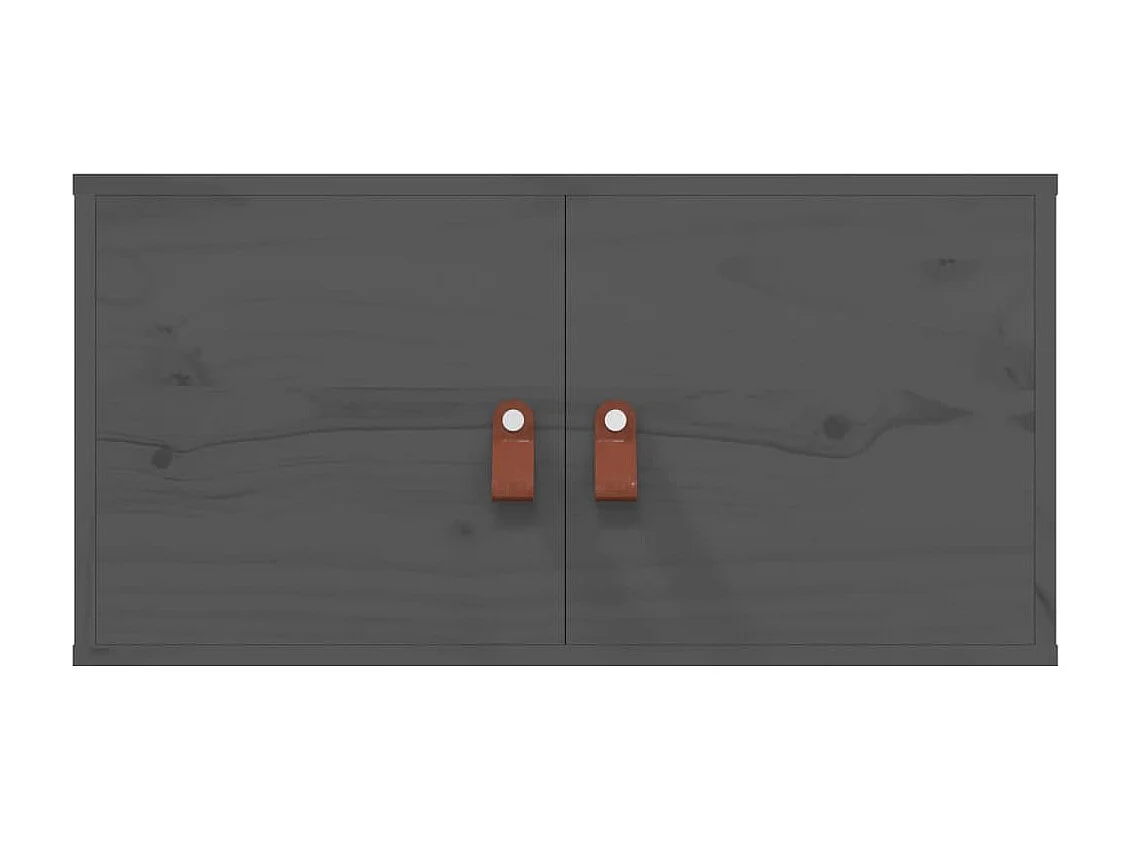 Armários de parede 2 pcs 60x30x30 cm pinho maciço cinzento PT414544