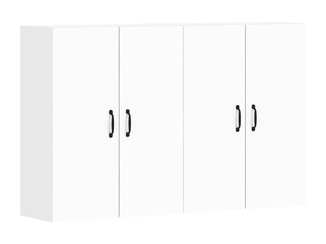 Armarios de pared 2 uds madera de ingeniería blanco ES981837